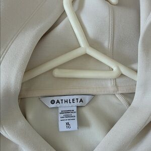 Athleta Cream Hoodie Sweatshirt